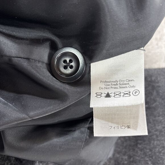 Eddie Bauer Long Hooded Winter Coat Womens XL Tall Charcoal Gray Wool button up - Picture 10 of 11